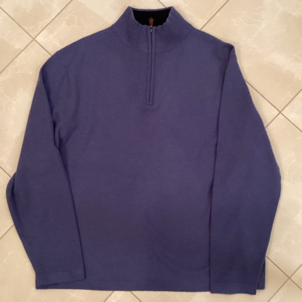 Allen Solly 100% Cashmere Men's 3 Quarter Zip-Up Pullover
